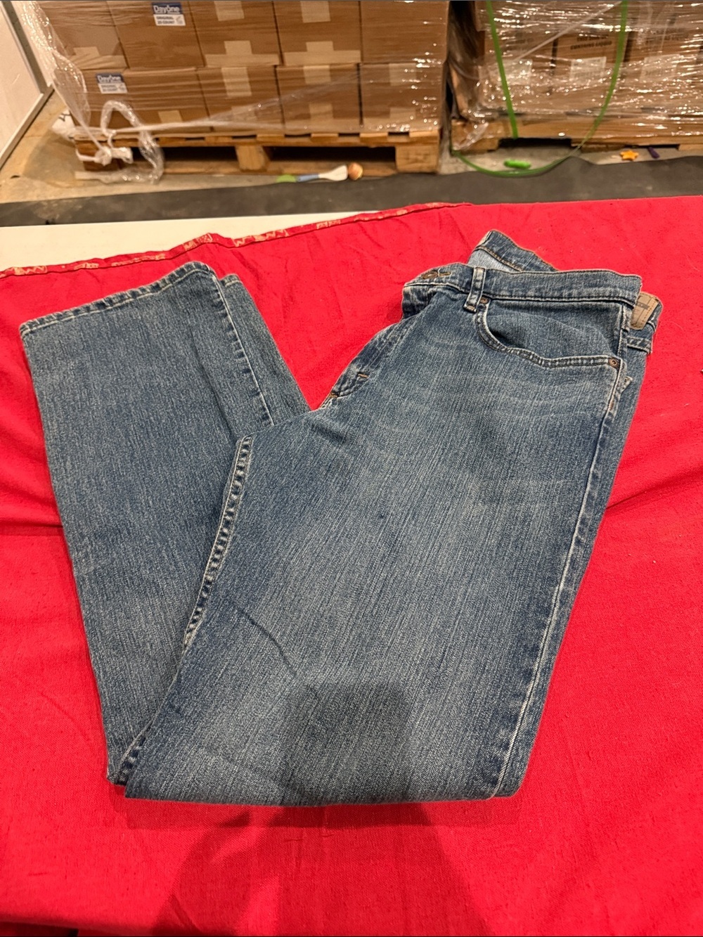 Wrangler Men's Classic Straight Blue Denim Jeans